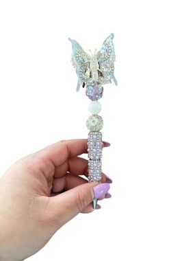 AB INKS HANDMADE EXPRESSIONS Handmade Iridescent Butterfly Crystal Pen